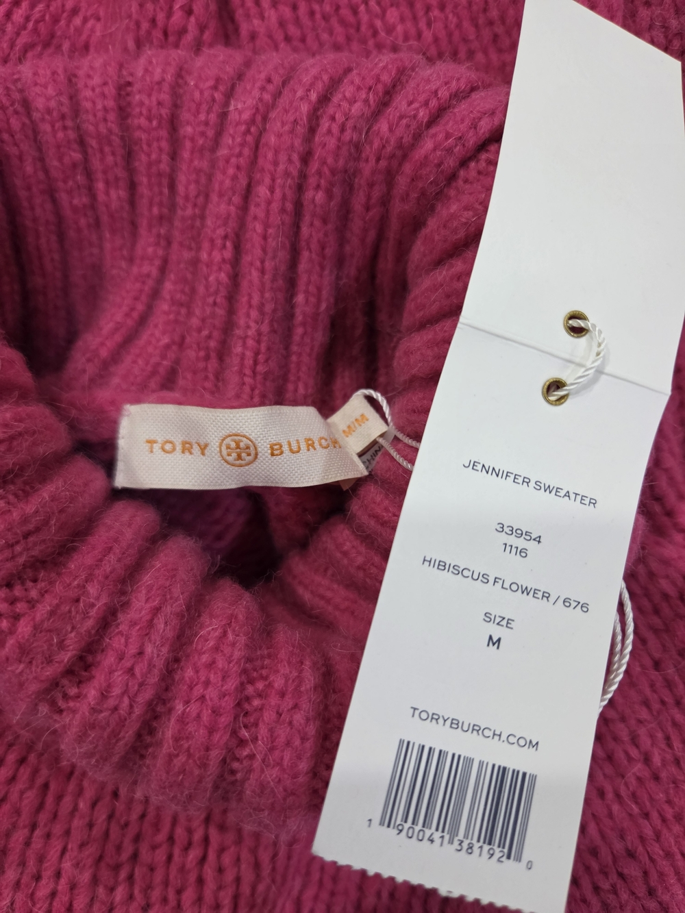 Tory Burch Raspberry Fringe Turtleneck Sweater - Picture 4 of 6